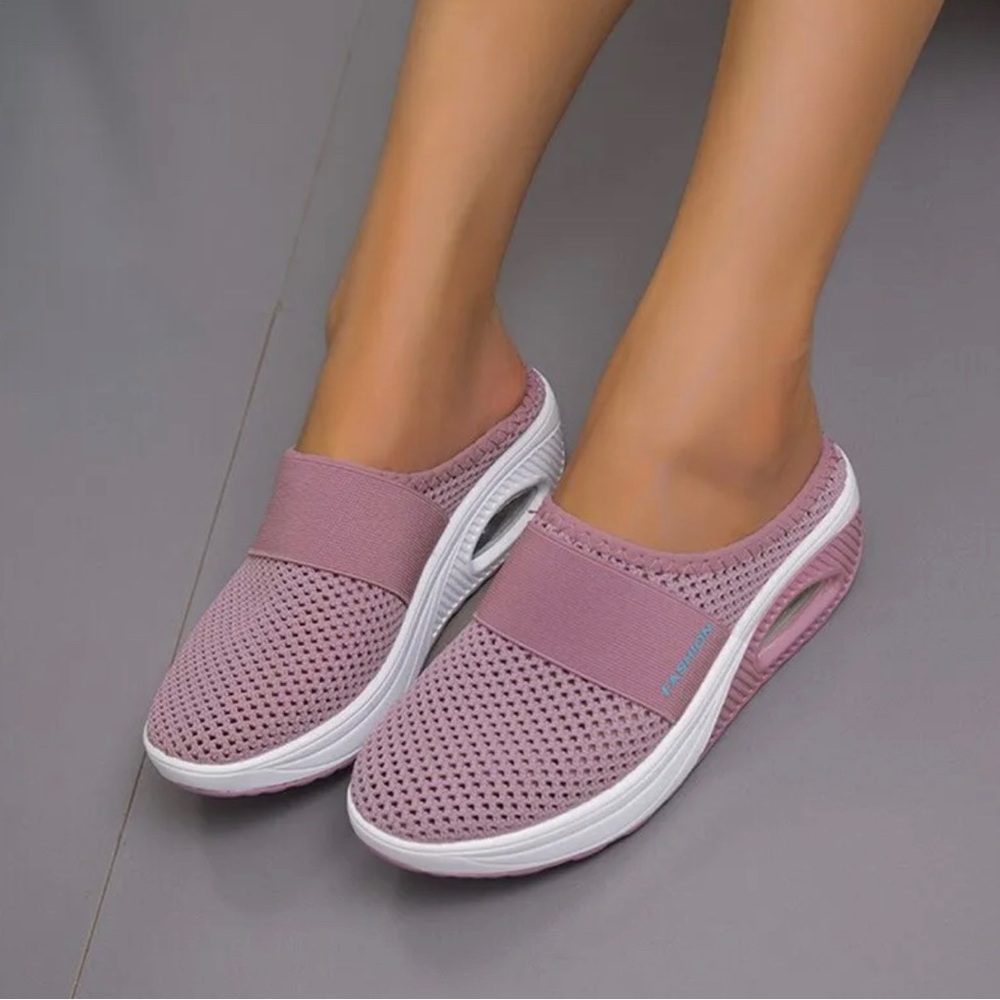 Women's Slip-on Walking Shoes With Air Cushion
Platform Loafers - Pink